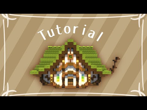 BBの隠れ家 - Minecraft | How to Build a Moss Roof Fantasy House | Tutorial | Survival Base