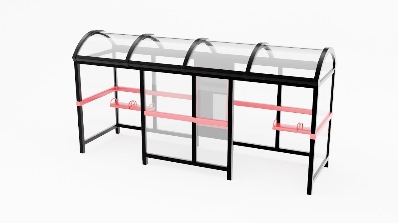 Bus Stop Shelter 2 3D Model