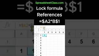 How to lock cell references in formulas in Google Sheets