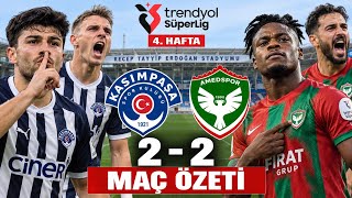 KASIMPAŞA AMEDSPOR 2-2 MAÇ ÖZETI HIGHLIGHT MAÇ SONUCU 
