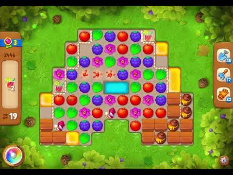 GardenScapes Level 2446 no boosters (28 moves)