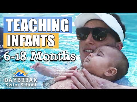 Teaching an Infant to Swim (Swim Lessons for Young Babies 6-18 Months)