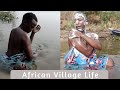 African Village Girl Bathing At The River Village Life In Africa Africannyako S Village