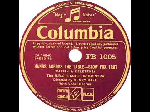 B. B. C.  Dance Orchestra (Henry Hall) - Hands Across The Table (Dan Donovan)