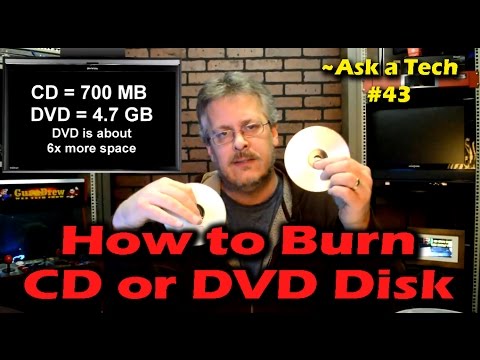 How to Burn a CD or DVD Disk in Windows - Ask a Tech #43