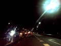 LED Lighted Highway Turning Into Dark HPS Lighted One