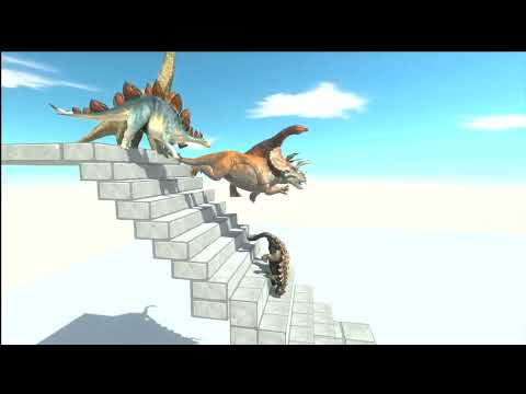 Dinosaurs VS Stairs - Animal Revolt Battle Simulator