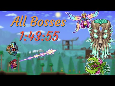Terraria All Bosses 2p Speedrun - 1:43:55 NMA Random Seed w/ PsiOnyx [WR]
