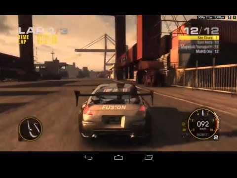 Gameplay Race Driver Grid using Nvidia GRID on Nvidia Shield Tablet