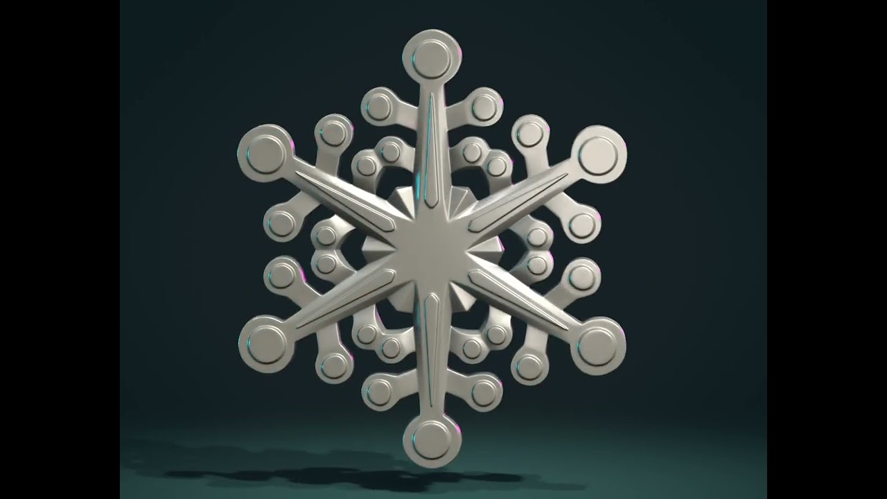 Snowflake 3D Print Model