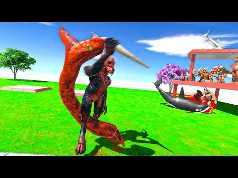 2v2 INFERNALS + FANTASY vs AQUATICS + REPTILES ARBS Animal Revolt Battle Simulator