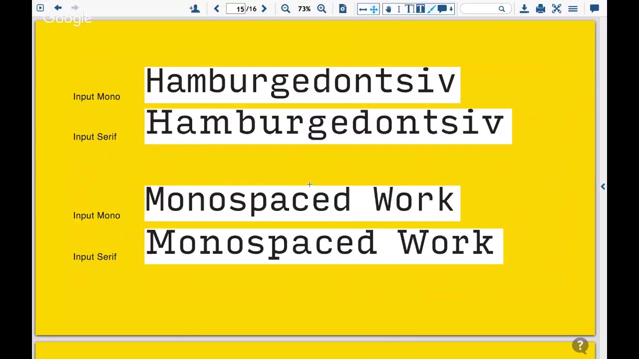 Exploring Monospaced Fonts: A Fontribute of Input Mono