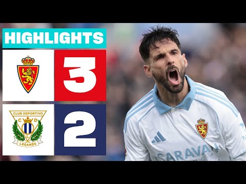 REAL ZARAGOZA 3 - 2 CD LEGANÉS | RESUMEN LALIGA HYPERMOTION