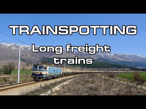 Trainspotting (BG) - BDZ class 46 with long freight trains near Pirdop