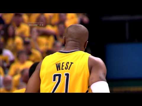 David West injure in Game 2 vs Miami Heat