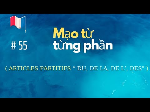 # 55 - Mạo từ từng phần ( ARTIGOS PARTITIFS “ DU, DE LA, DE L’, DES )