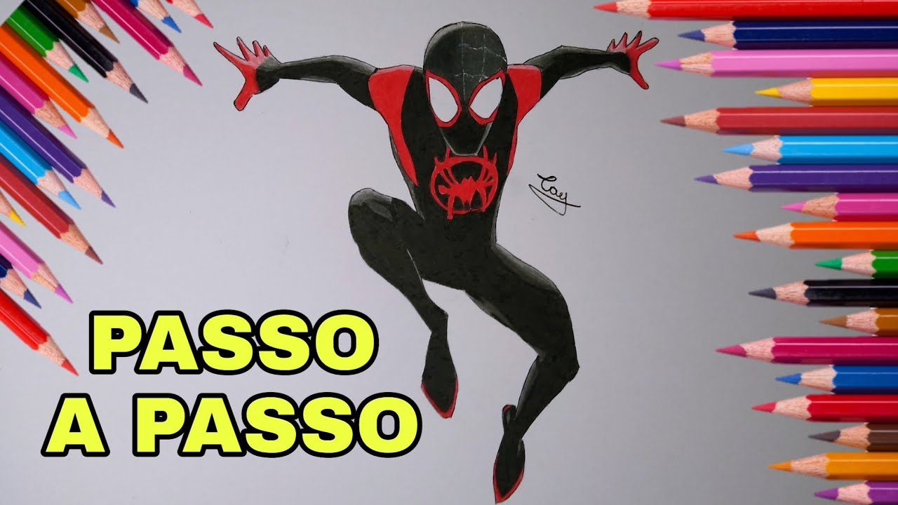 Como desenhar o Miles Morales (Homem-Aranha) | Vídeo-Aula