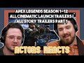 Apex Legends Season 1-12 All Cinematic Launch Trailers | All Story Trailers Part 1 | Actors React