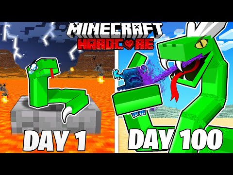 Fozo - I Survived 100 Days as A POISON SNAKE in HARDCORE Minecraft