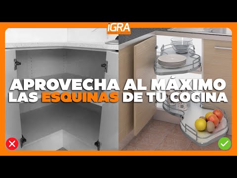 Part of a video titled ¿Cómo aprovechar al máximo las esquinas de tu cocina? | IGRA