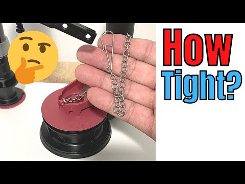 Part of a video titled How Tight Should a Toilet Flapper Chain Be? - YouTube