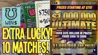 That was EXTRA LUCKY! $50 $1,000,000 Ultimate 🔴 $200 TEXAS LOTTERY Scratch Offs