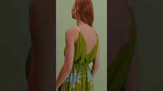 Vídeo Vestido Longo Estampado Alças Lez a Lez