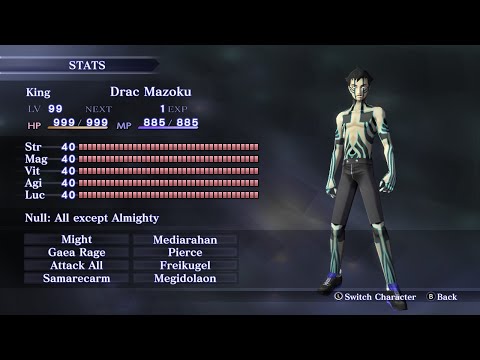 Shin Megami Tensei III Nocturne HD Remaster - LV255 Demi Fiend & Dante VS Hard Kagutsuchi & Lucifer