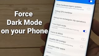 Use Force Dark Mode on your samsung phone| if dark mode doesn