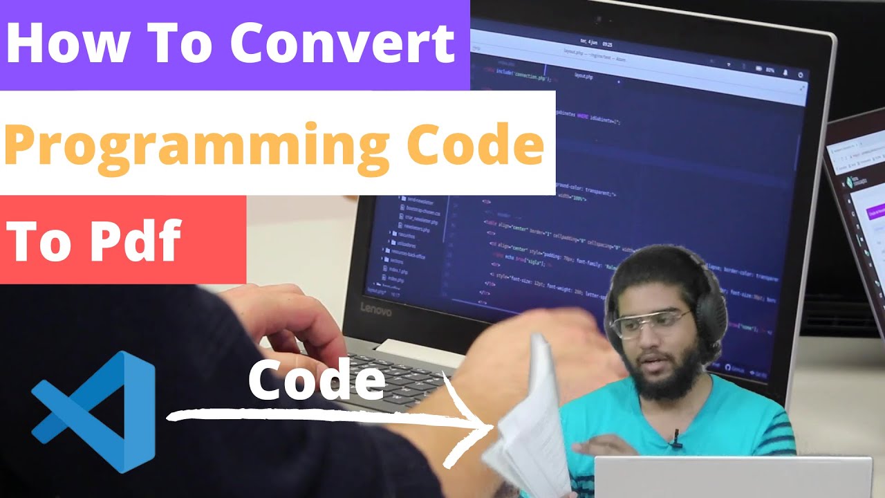 How to convert programming code to pdf
