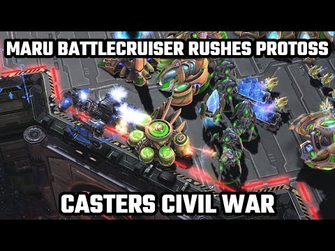 MARU BATTLECRUISER RUSHES SHOWTIME! - Casters Civil War (DeMusliM vs ZombieGrub) [StarCraft 2]