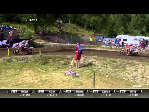 Jeffrey Herlings pass Pauls Jonass MXGP of Sweden 2015 - motocross