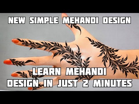 New leaf mehandi/henna design 2022. Indian mehandi design. simple mehndi design. Shamima's Henna.