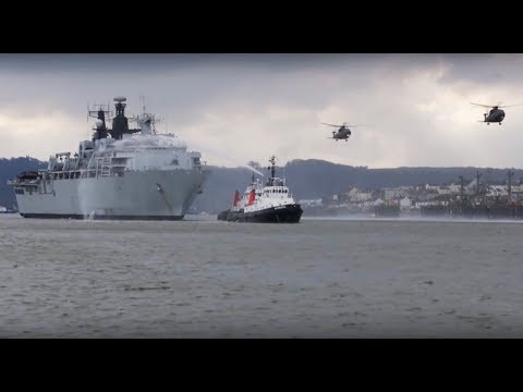 HMS Albion returns to Devonport after 10 month Far East Deployment
