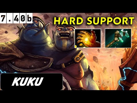 Kuku Ogre Magi Hard Support - Dota 2 Patch 7.40B Pro Player Gameplay
