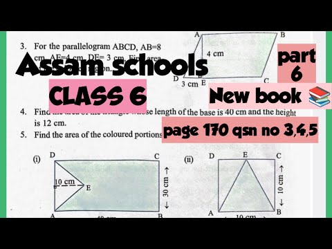 Class 6 maths chapter 8/exercise qsn no 3,4,5/page 170/Assam schools New book 📚/#scert#seba