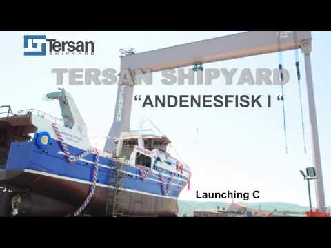 Tersan Shipyard - Andenesfisk 1 meets the sea.