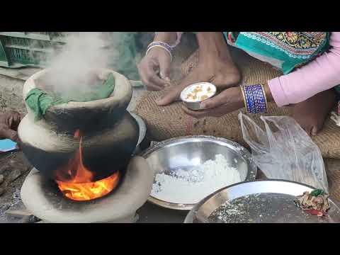 भक्का Bhakka Rice Sweet Cakes Road Side Traditional Winter Snack in India   Purnea Bihar 854301