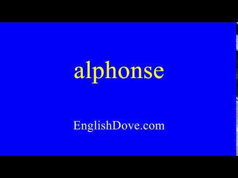 How to pronounce alphonse in American English.