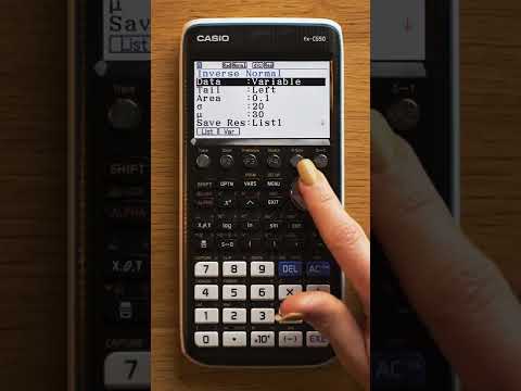 [Casio fx-CG50 tutorials] Inverse Normal #shorts