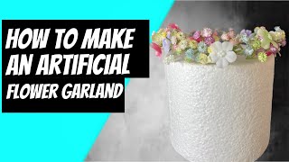 I Tried Making a FAKE FLOWER GARLAND  for My DUMMY Cake… And It’s a Game Changer!