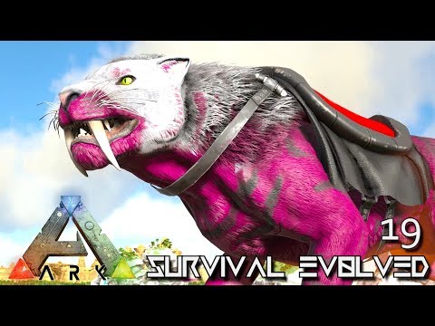 ARK: SURVIVAL EVOLVED: ALPHA SABERTOOTH TAMING E19 !!! ( ARK EXTINCTION CORE MODDED )