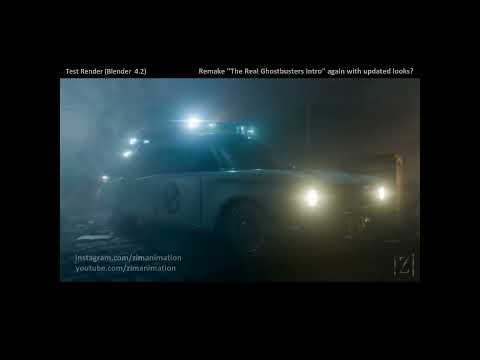 The Real Ghostbusters Intro 3D Revival #shorts #ghostbusters #ecto1 #cazafantasmas #blender