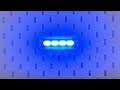 Modrý LED predátor 12/24V - 4x 4W / 19 režimov výstražného blikania / ECE R10 (98x30x11mm) - Video Youtube