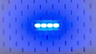 PREDATOR 4x4W LED, 12-24V, modrý, ECE R10
