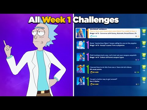 Fortnite All Week 1 Challenges Guide Epic and Legendary Quests