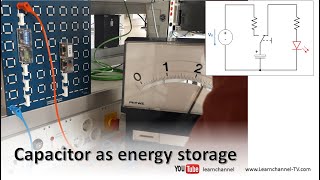 Capacitor conectado à tensão CC - uma fonte de energia