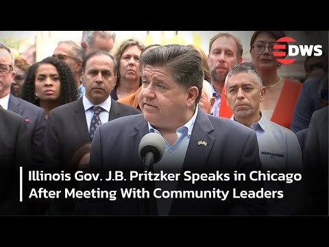 FULL REMAKRS: Illinois Gov. Pritzker Slams Trump After Community Meeting in Chicago | AC15