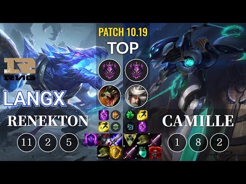 RNG Langx Renekton vs Camille Top - KR Patch 10.19