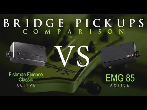 FISHMAN Fluence Classic vs EMG 85 - Active Bridge Pickup Guitar Comparison / Demo